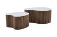 Mesa Travertine Look Nesting Coffee Tables Set of 2