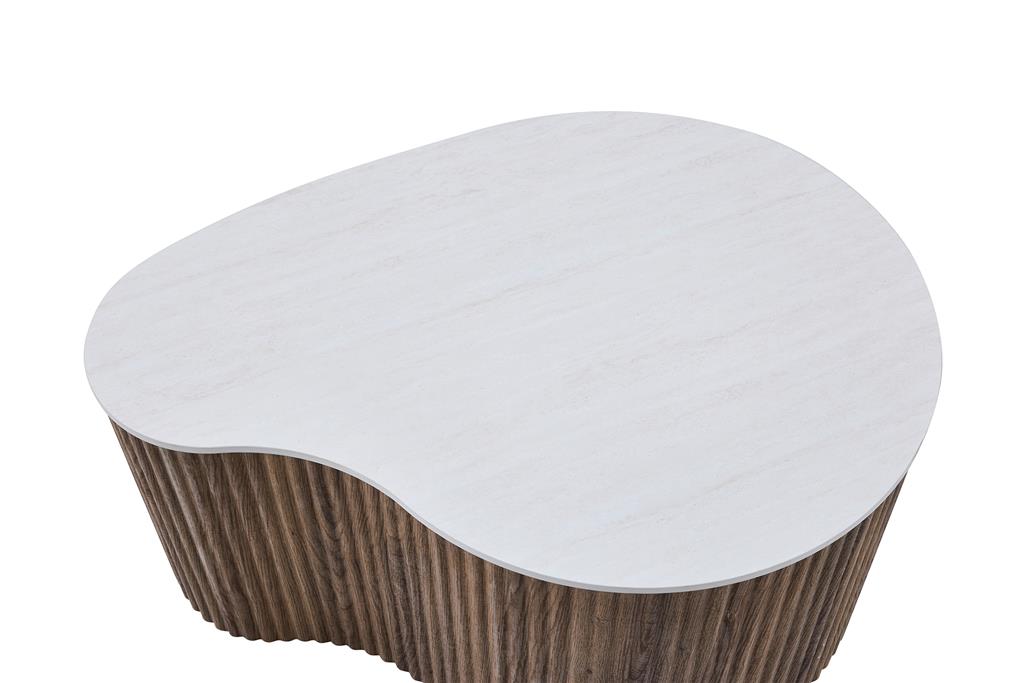 Mesa Travertine Look Nesting Coffee Tables Set of 2