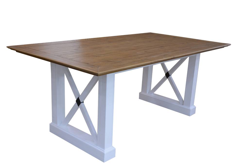 Brookhaven Dining Table 250cm - Chocolate/White