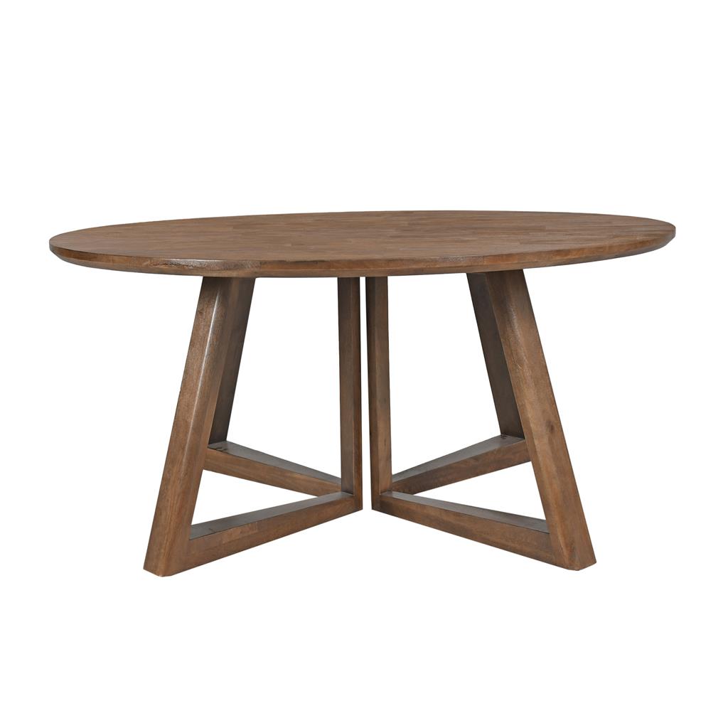 Sonora Round Mango Wood Dining Table 160cm - Brown