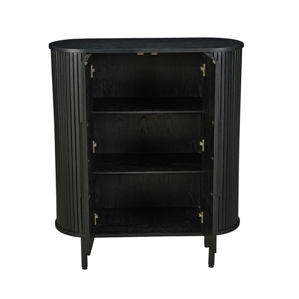 Zen 2 Door Storage Cabinet - Black