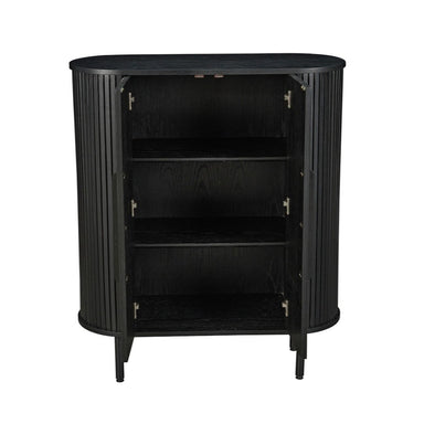 Zen 2 Door Storage Cabinet - Black