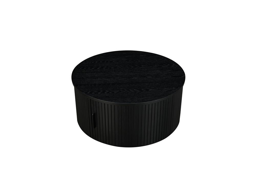 Ebony Round Coffee Table 80cm - Black