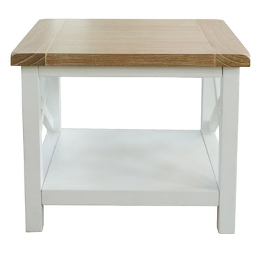 Driftwood Lamp Table - Oak/White