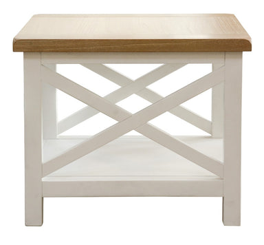 Driftwood Lamp Table - Oak/White