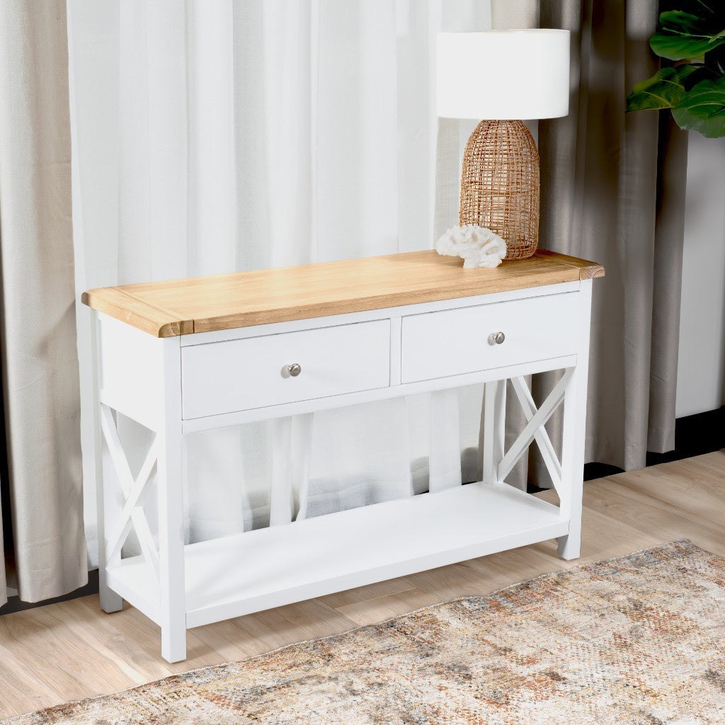 Widden Timber 2 Drawer Console