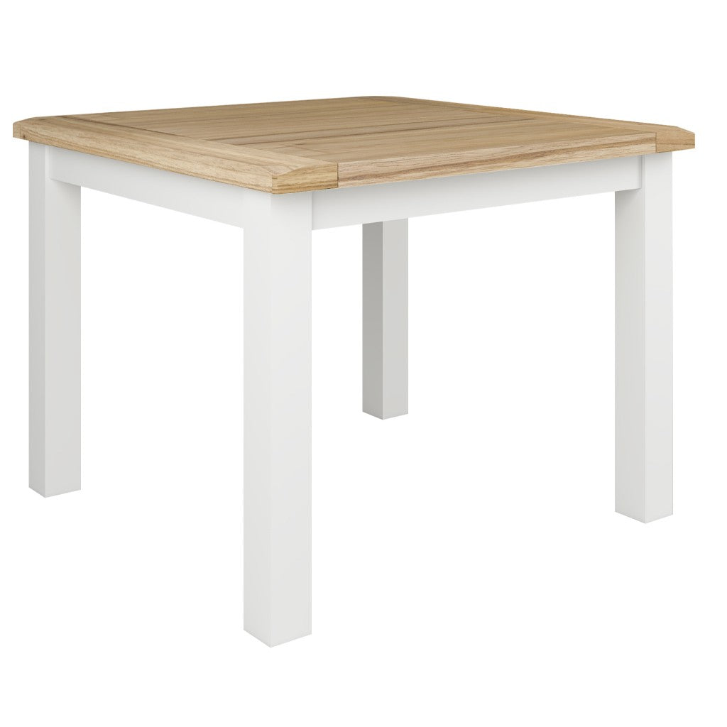 Driftwood Square Dining Table 100cm - Oak/White