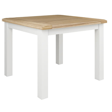 Driftwood Square Dining Table 100cm - Oak/White