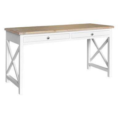 Driftwood 2 Drawer Desk - Oak/White