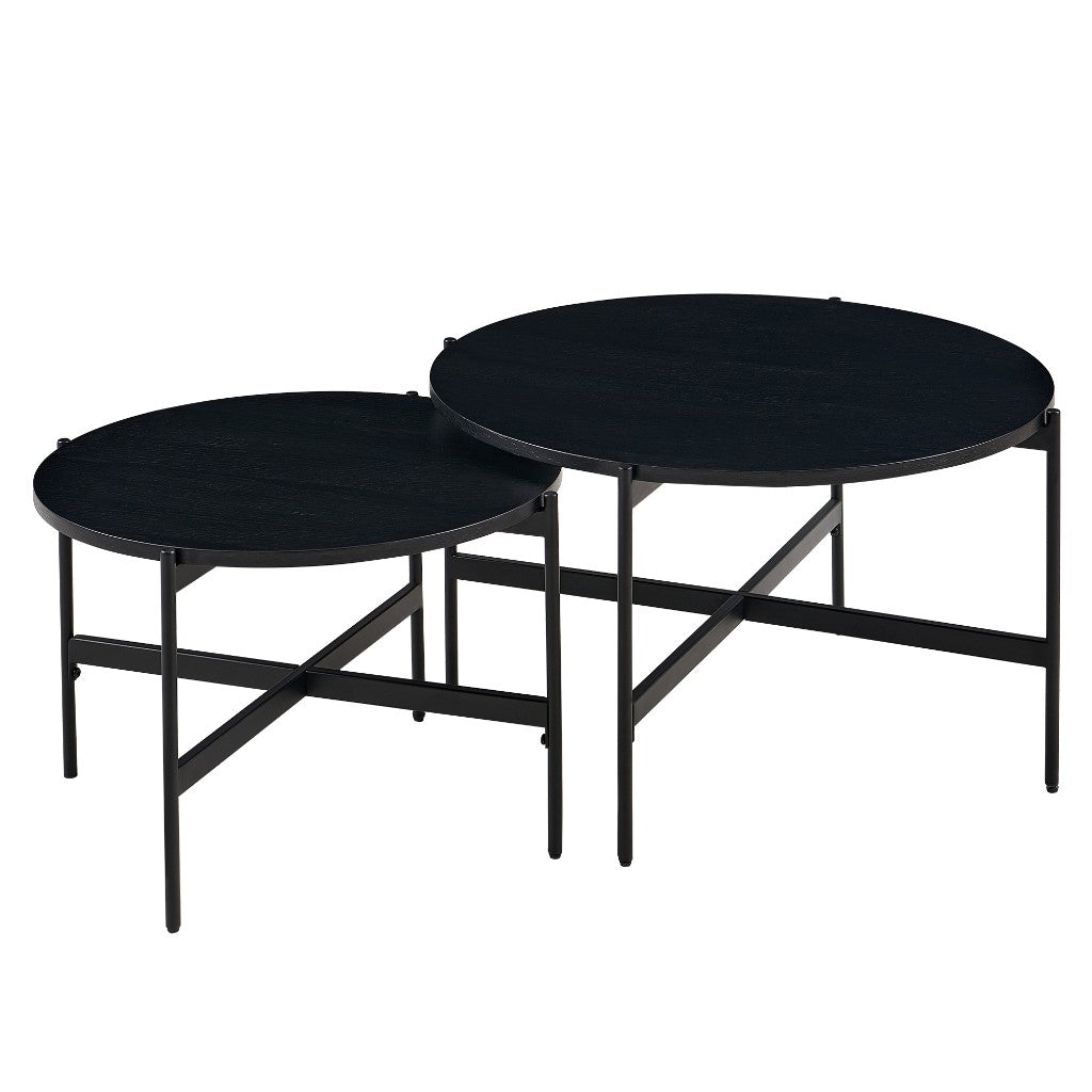 Tribeca Nesting Coffee Tables Set of 2 - Black