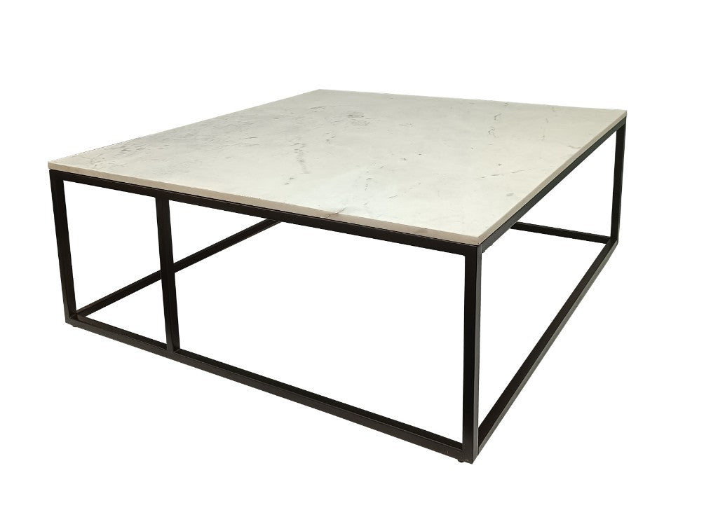 Carrara Marble Coffee Table - Black/White