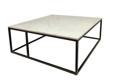 Carrara Marble Coffee Table - Black/White