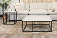Carrara Marble Lamp Table - Black/White