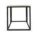 Carrara Marble Lamp Table - Black/White