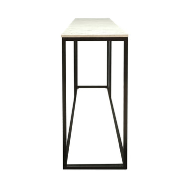 Carrara Marble Console Table - Black/White