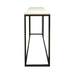 Carrara Marble Console Table - Black/White