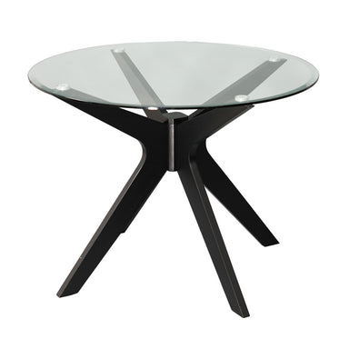 Soho Round Glass Dining Table 100cm - Black