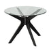 Soho Round Glass Dining Table 100cm - Black