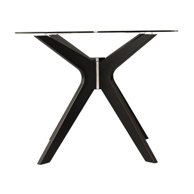 Soho Round Glass Dining Table 100cm - Black