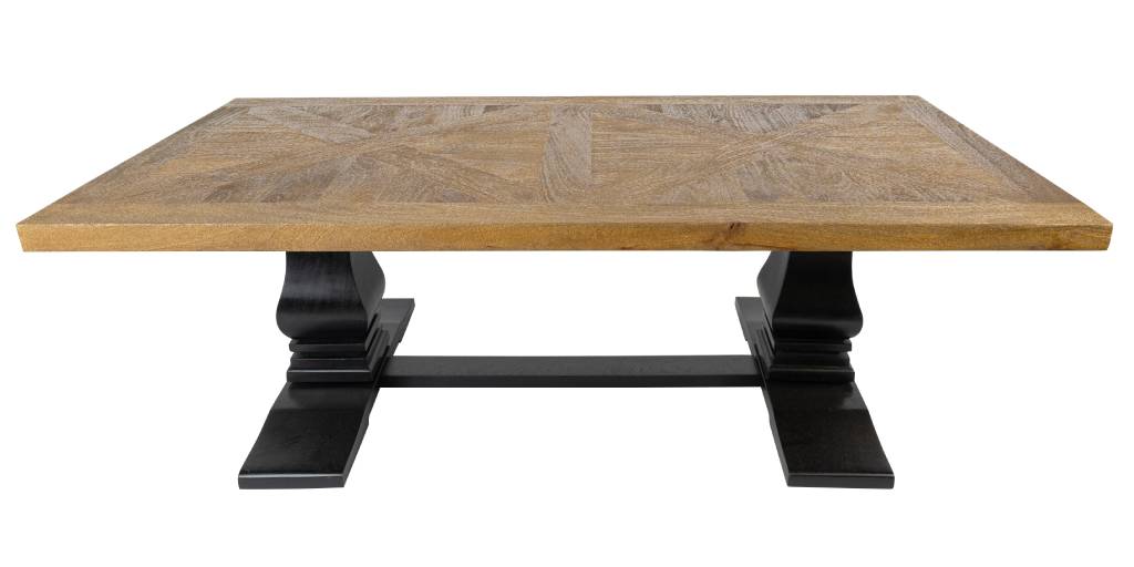 Velino Parquet Coffee Table - Oak/Black