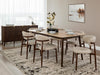 Tavana 7 Piece Sintered Stone Dining Set with 6 Chairs