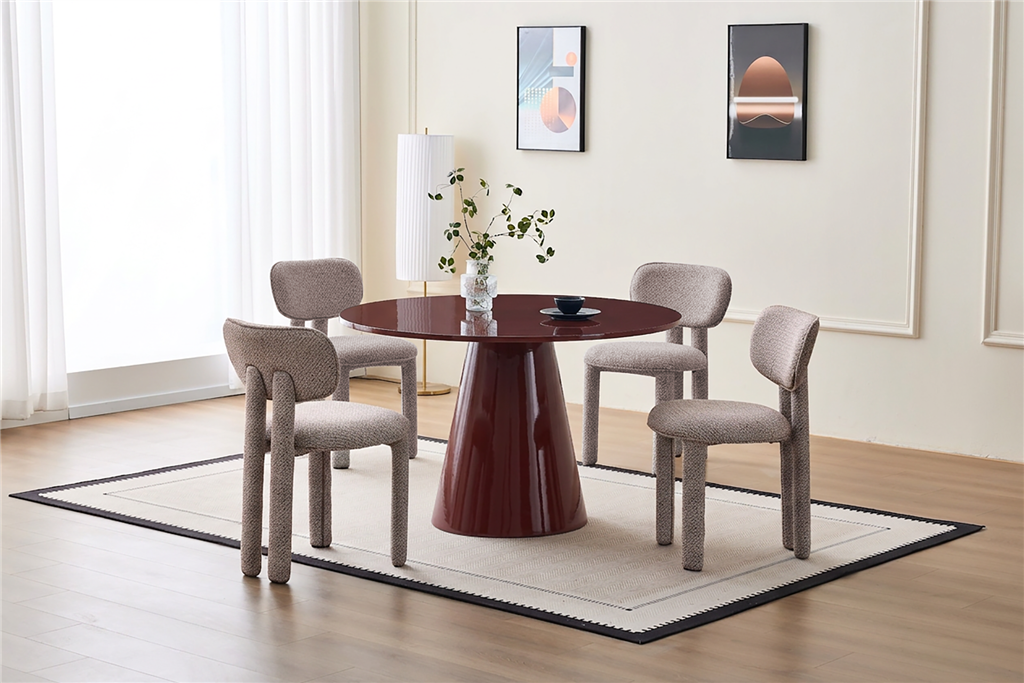 Cerise 5 Piece Round Dining Set - Cherry