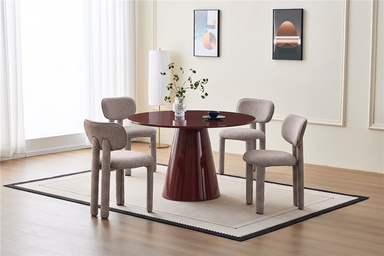 Cerise 5 Piece Round Dining Set - Cherry