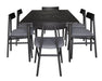 Obsidian Parquet 7 Piece Dining Set 180cm - Black