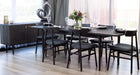 Obsidian Parquet Extension Dining Set - Black