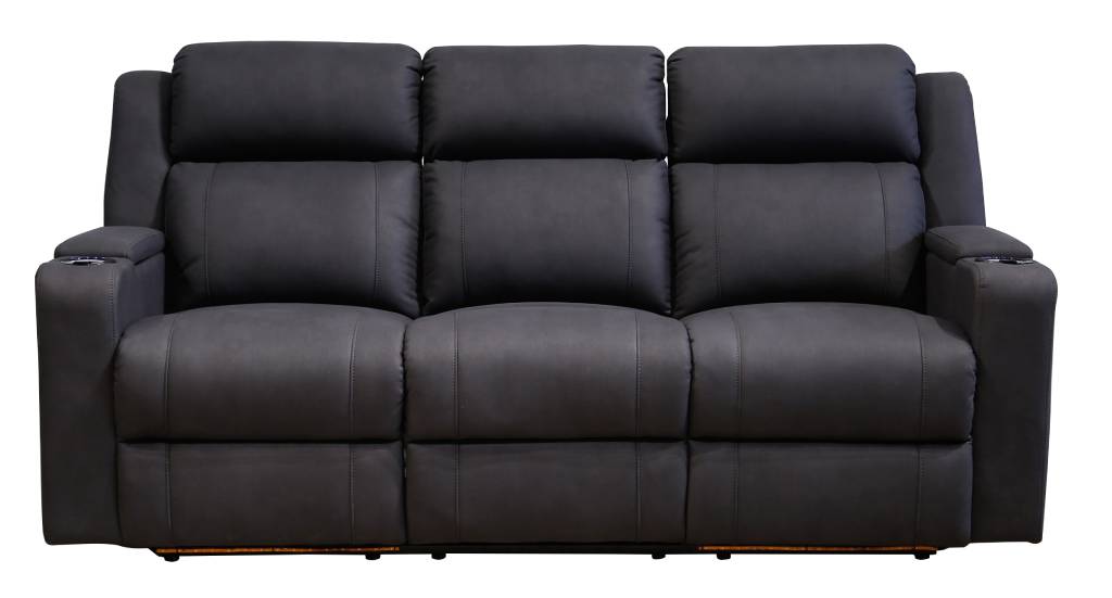 Academy Fabric 3-Seater Lounge with Multifunctional Tray