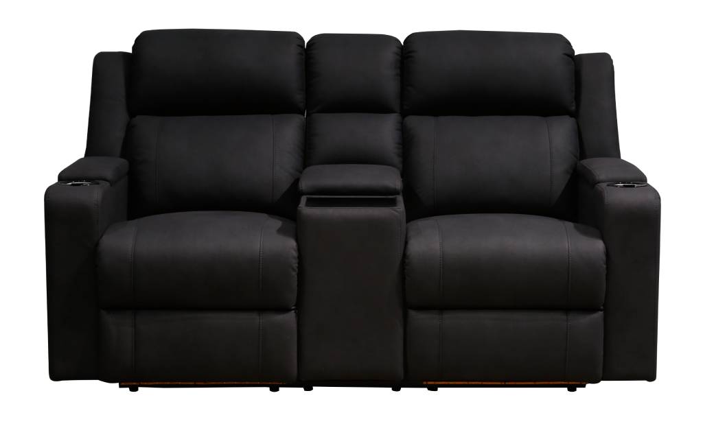 Academy Fabric 2-Seater Lounge with Console