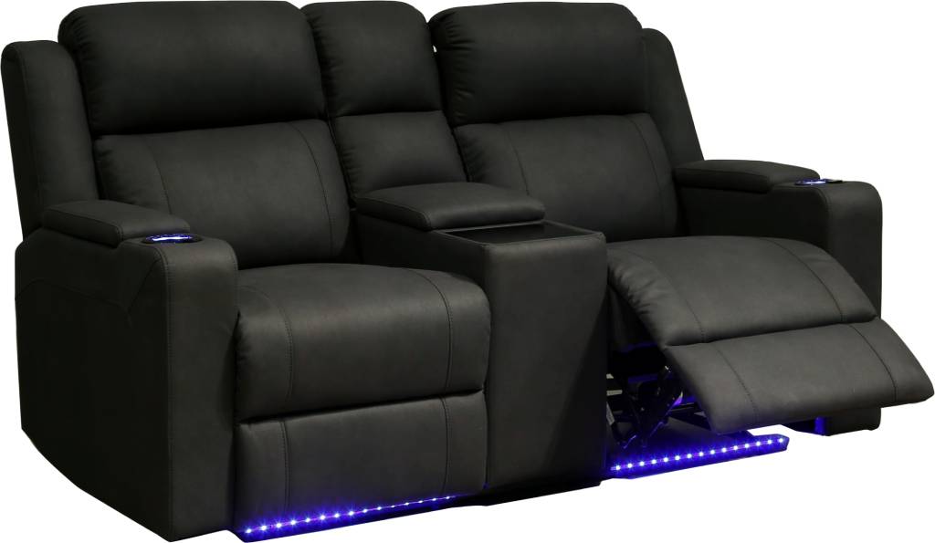 Academy Fabric 2-Seater Lounge with Console