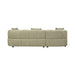 Aubrey Curved Fabric Sofa with Left Chaise - Pistachio
