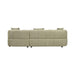 Aubrey Curved Fabric Sofa with Right Chaise - Pistachio