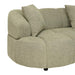 Aubrey Curved Fabric Sofa with Right Chaise - Pistachio