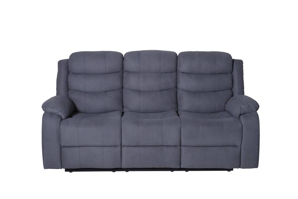 Ambrose 3 Piece Fabric Recliner Sofa Set, 3+1+1 Seater