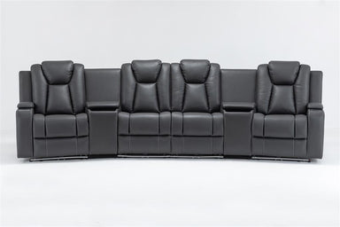 Regent 4 Seater Dual Motor Electric Home Theatre - Charcoal