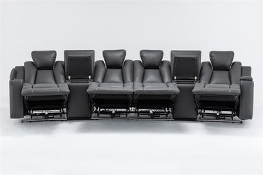 Regent 4 Seater Dual Motor Electric Home Theatre - Charcoal