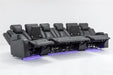Regent 4 Seater Dual Motor Electric Home Theatre - Charcoal