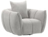 Aurelia Channelled Swivel Armchair - Cloud