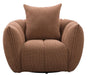 Aurelia Channelled Swivel Armchair - Cinnamon