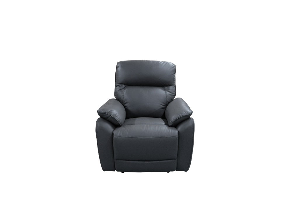 Halston Leather Electric Recliner Chair - Graphite
