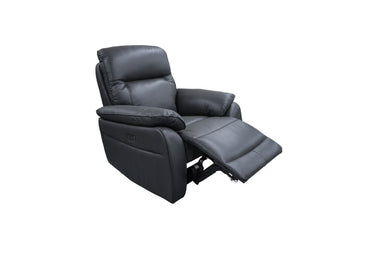 Halston Leather Electric Recliner Chair - Graphite