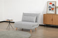 Juniper Single Fabric Sofa Bed - Light Grey