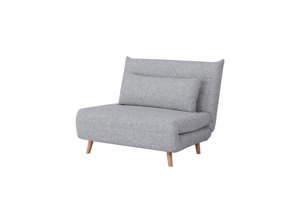 Juniper Single Fabric Sofa Bed - Light Grey
