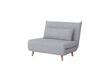 Juniper Single Fabric Sofa Bed - Light Grey