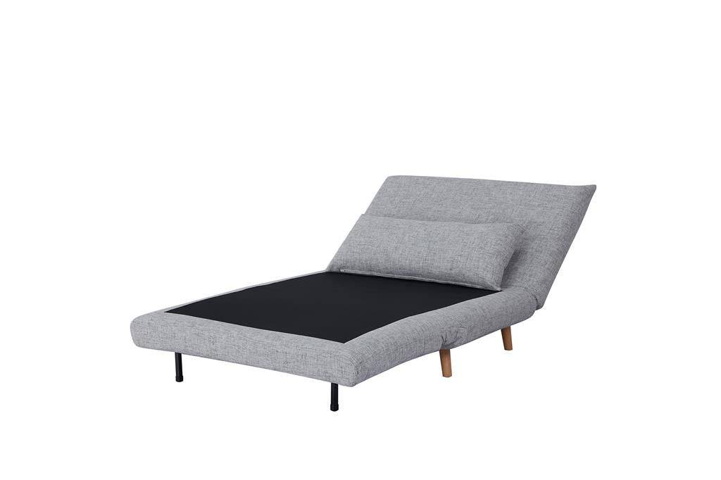 Juniper Single Fabric Sofa Bed - Light Grey