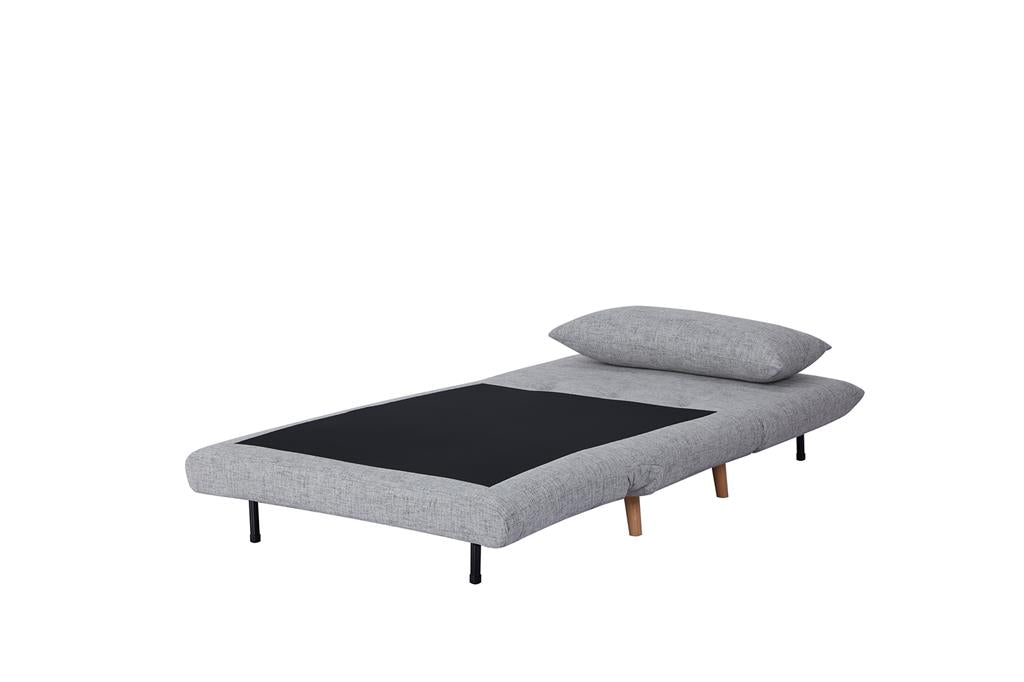 Juniper Single Fabric Sofa Bed - Light Grey