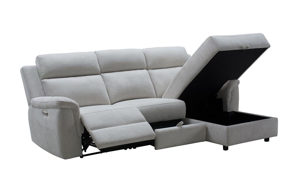 Cormac 2 Seater Electric Recliner with Right Storage Chaise
