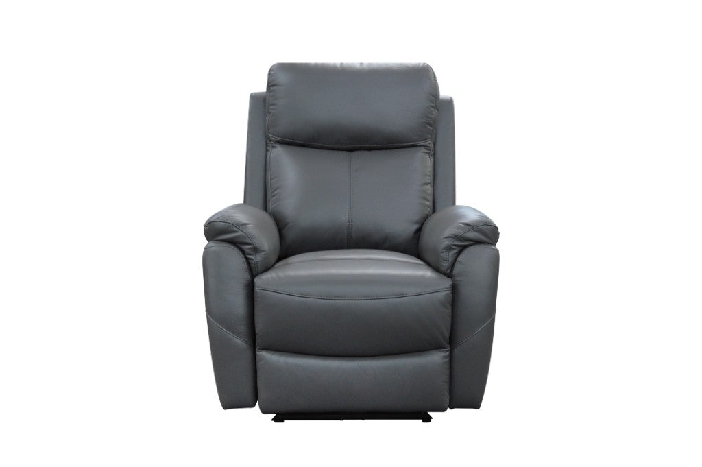 Camden Leather Electric Recliner Lounge Set - Gunmetal